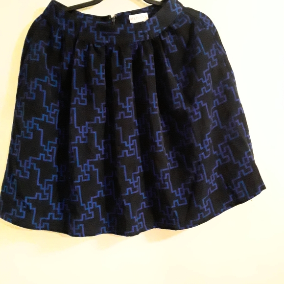 Vintage Merona Womens Small Black and Blue Light Mini Skirt - Picture 4 of 11